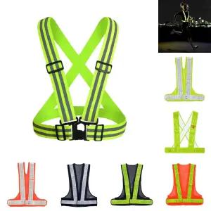 두줄 고탄력 야간식별 엑스반도 X반도 안전 그린/작업복/조끼/형광띠/신호수/반사/망사/작업/야광/행사