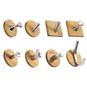 못없이 붙이는 강력부착 우드 인테리어 모던 벽후크/접착식/후크/헤드셋/거치대/와이어/액자/걸이/문걸이