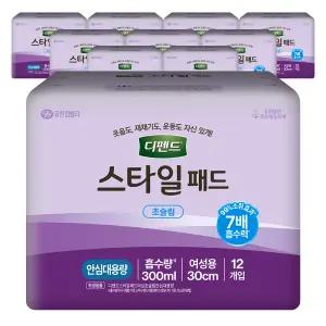 디펜드 스타일 패드 여성 초슬림 안심대용량 12개입 10팩