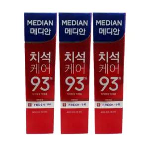 메디안 치석케어 구취제거 치약 120g 3개 SMG