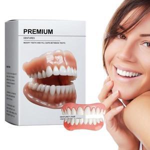 실리콘 Relines 틀니 수정 세트 편안한 착용감 임시 교정 치아 가짜 구강 위생 관리