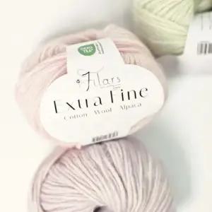 엑스트라파인 뜨개실 10+1 알파카 울 코튼 겨울 목도리실 부드러운 털실 프랜즈얀