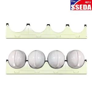 쎄다 SSEDA 안전모 걸이대 4구 작업모걸이 거치대 / 아이보리도색 스틸