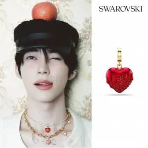 [/본사정품] Idyllia Charm 골드 톤 하트 레드 참 5742994