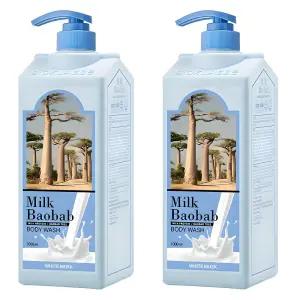 밀크바오밥 바디워시 클렌징케어 사계절 화이트머스크 1L 2개