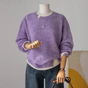 (안나앤플러스) 브덴 레이어드 니트[니트ECU23] 빅사이즈