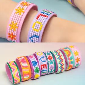 보석십자수 팔찌 만들기 취미생활 어린이 비즈 DIY 재료 패키지 선물(20개입) 배송비X