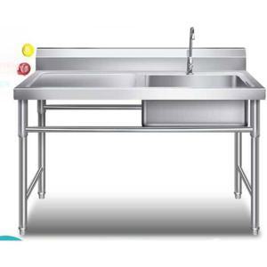 스테인리스 간이 씽크대 주방 경제 왼쪽 업소용 모델 이중 175x60x80