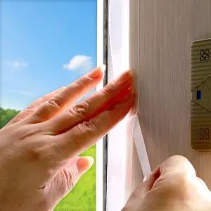 넓은 투명 문풍지 32mm x 10m/우풍 차단 외풍 현관문