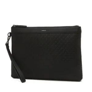 [헤지스](센텀시티점)블랙 이니셜패턴 소가죽 클러치백 HJHO5F830BK
