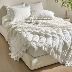 25년 SK_마카롱 프릴 침구 풀세트 이불+패드+베개커버)