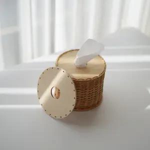 두루마리 휴지케이스 자작나무 라탄합판