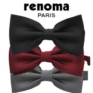 [레노마/보타이] VPSTW1-001BKNYWN[VMFTW002] 실크100 솔리드 보우타이