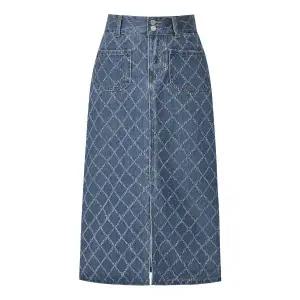 [롯데백화점]포커스 [77까지] 다이아 포인트 H라인 데님 스커트 PBINF6S1SK8041