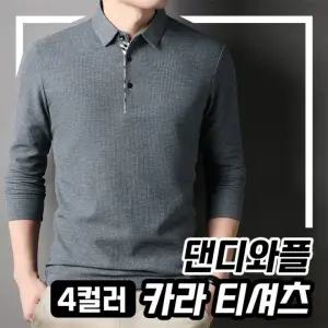 상의 남성 환절기 간절기 카라티셔츠 댄디와플 가을티 봄긴팔 4color