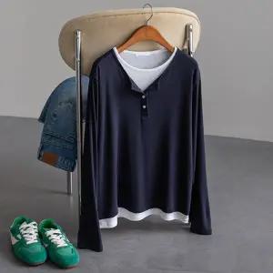 (안나앤플러스) 쿠민 레이어드 티셔츠[티셔츠ECY29] 빅사이즈