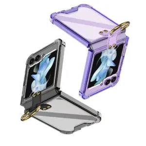 [이지커머스]갤럭시Z플립7 6 5 4 3 에어쿠션 골드링 컬러 젤하드케 제트플립7케이스 Z플립6링케이스 Z플립5