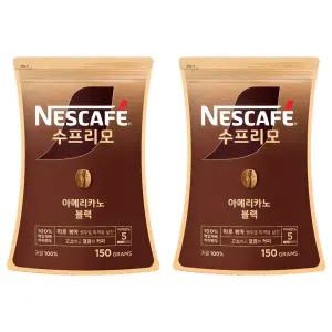 네스카페 수프리모 탕비실 간편커피 아메리카노 블랙 파우치 150g 2개