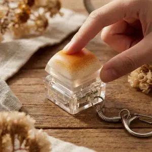 식빵 키캡 키링 클리커 음식딸깍이키링 감성선물