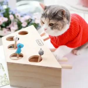 장난감 고양이 두더지잡기 움직이는 캣박스