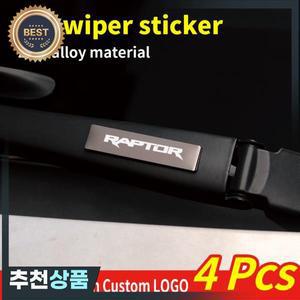 4pcs 3D 금속 로고 자동차 창 와이퍼 엠 블 럼 스티커 바디 도어 장식 데칼 포드 랩터 S-MAX STline TRANSI