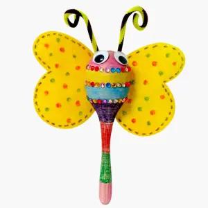 마라카스 - 나비/나비만들기/미술놀이/만들기키트/유아만들기/어린이만들기/마라카스만들기/어린이만들기키