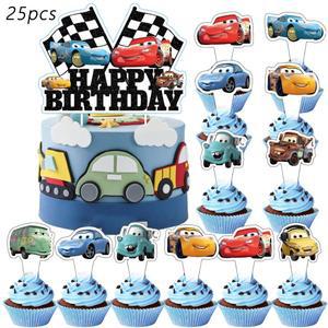맥퀸 케이크 토퍼 라이트닝 생일 장식 용 용 베이비 샤워 용품 선물