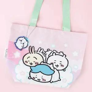 먼작귀 미니 에코백(소)-핑크/작은/에코백/보조/가방/캐릭터/소형/보조백/예쁜것/천토트백/준비물/사각