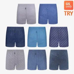 [GS단독](8종SET) TRY 순면100% 남성 트렁크 항균 소취 기능성 남자 팬티