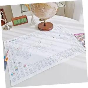 책상 학습 세계지도 색칠놀이 컬러링북 도안 교육 포스터 벽지 인테리어 자료