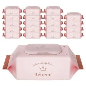 베베앙 로즈골드 물티슈 70매 20팩 두꺼운 고평량75g 엠보 캡형 아기물티슈