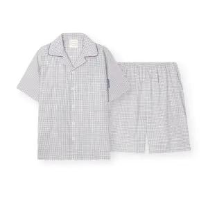 오르시떼 남성 H142 블루프레임 반소매 파자마 세트