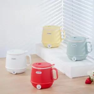 SOUNSO 미니 전기 포트 520ml 라면끓이기 우유 데우기 3단계 온도 조절