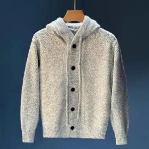 남성 댄디 집업 가디건 가을 겨울 후드 스웨터 니트 카디건 블레이저 상의 힛템