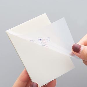 방수 투명 점착 메모지 필름 반투명 접착 스티커 오답 노트 필기용 50매입 소형