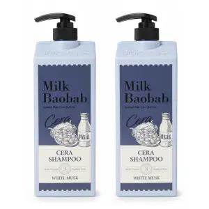 밀크바오밥 세라 샴푸 1200ml 대용량 세라 화이트머스크 2개