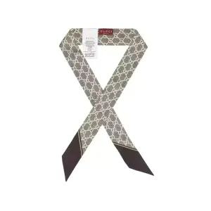 구찌 스카프 812250 3G001 9865 라메 GG 프린트 스키니 실크 여성스카프 당일발송