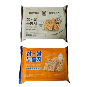 찹쌀 누룽지 무가당 고소한맛 288g + 찹쌀 누룽지 스위트 달콤한맛 288g 글루텐프리