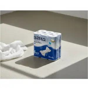 크리넥스 빨아쓰는 위생행주 블루 72매 6롤 2개 일회용 행주