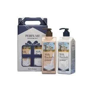밀크바오밥 퍼퓸 헤어 화이트머스크 선물세트 (샴푸500ml+트리트먼트500ml)