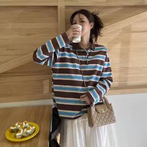 [메이블루]크런치 스트라이프 카라티