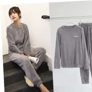 여자 파자마 파티 부들부들 홈웨어 기모 잠옷 극세사