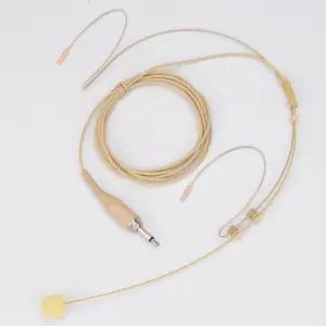 YXG 헤드웨어 이어셋 오버 이어 걸이 마이크 베이지 로우 프로파일 경량 무선 시스템 및 본체/벨트 팩