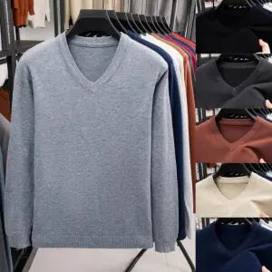 남성 브이넥 니트 맨즈 스타일 오피스룩 데일리 상의 4size 6color