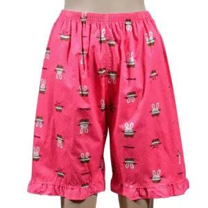 여성 IL662727 러플 디자인 5부 밴딩 파자마 홈웨어 잠옷 바지