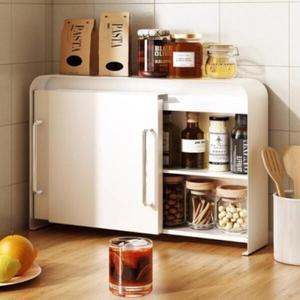 화이트 철제 슬림수납장 커피 공간활용 주방정리 틈새 철제함 가구 원룸 홈카페장 홀더