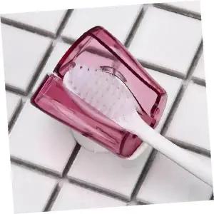 투명 칫솔 보관 케이스 휴대용 위생 보호 캡 욕실 벽면 부착 여행 출장 캠핑