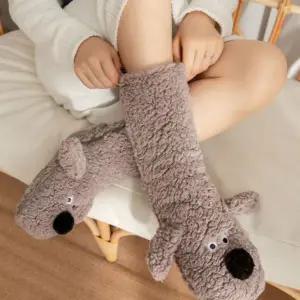 감싸주는 KC194686 털 양말 방한 종아리까지 여성 레그워머