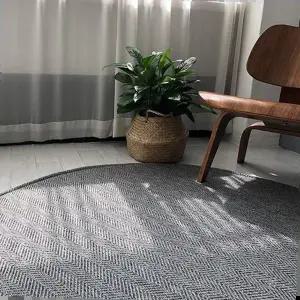 러그 헤링본 원형러그(미니) 침실 서재 인테리어 카펫 매트