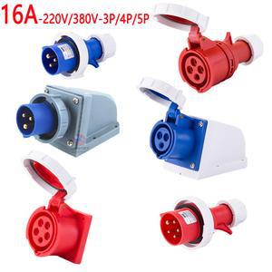 IP67 방수 산업용 플러그 다크 소켓 16A 220V 코어 플러그 380V 암수